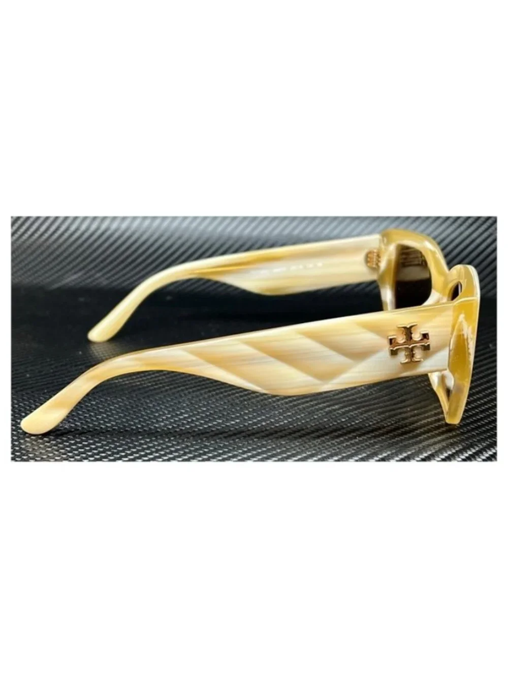 New Tory Burch Women Ivory Horn Sunglasses 53-18-140